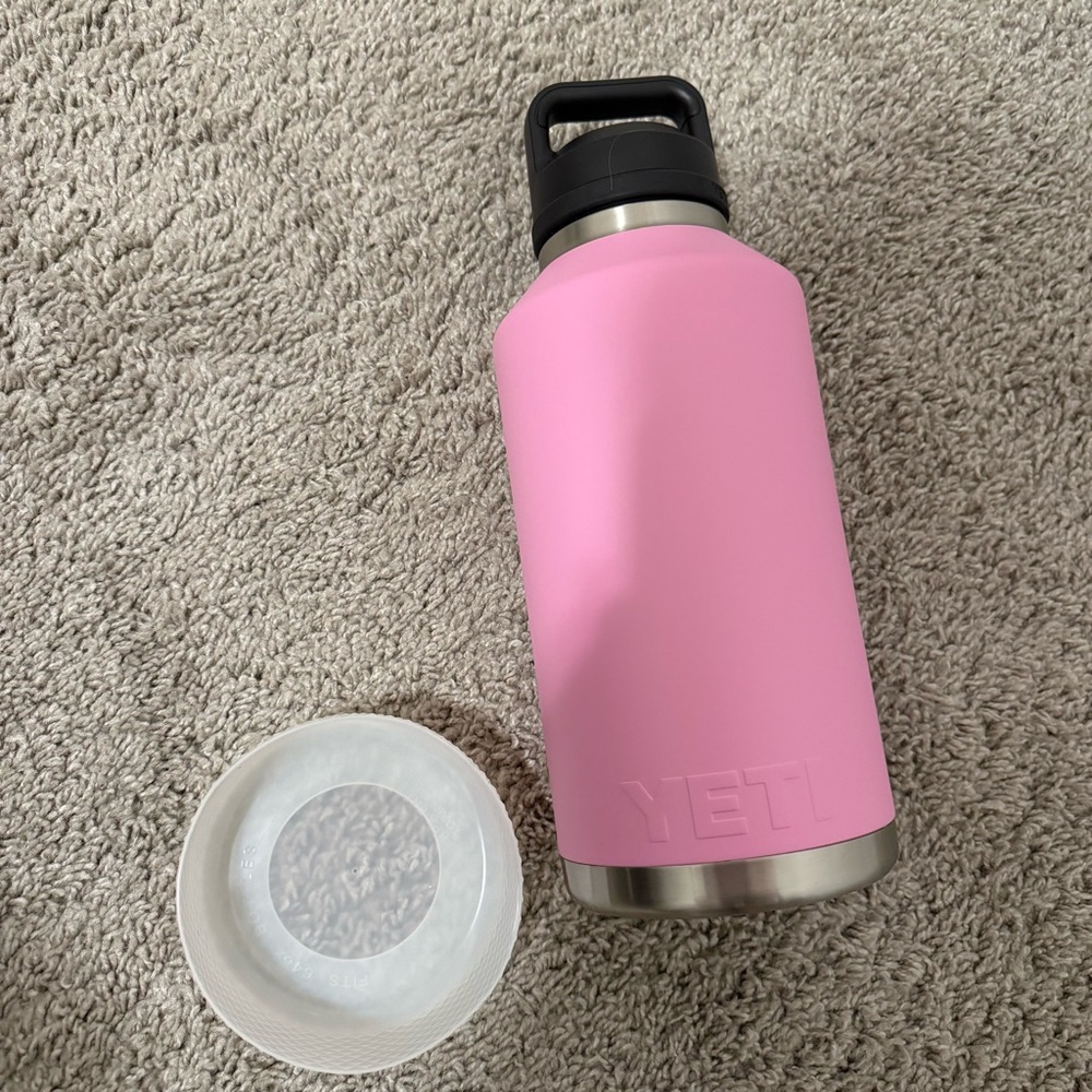 Yeti Rambler 64 OZ Bottle Power Pink Chug Cap Half Gallon Limited Edition - Picture 3 of 7